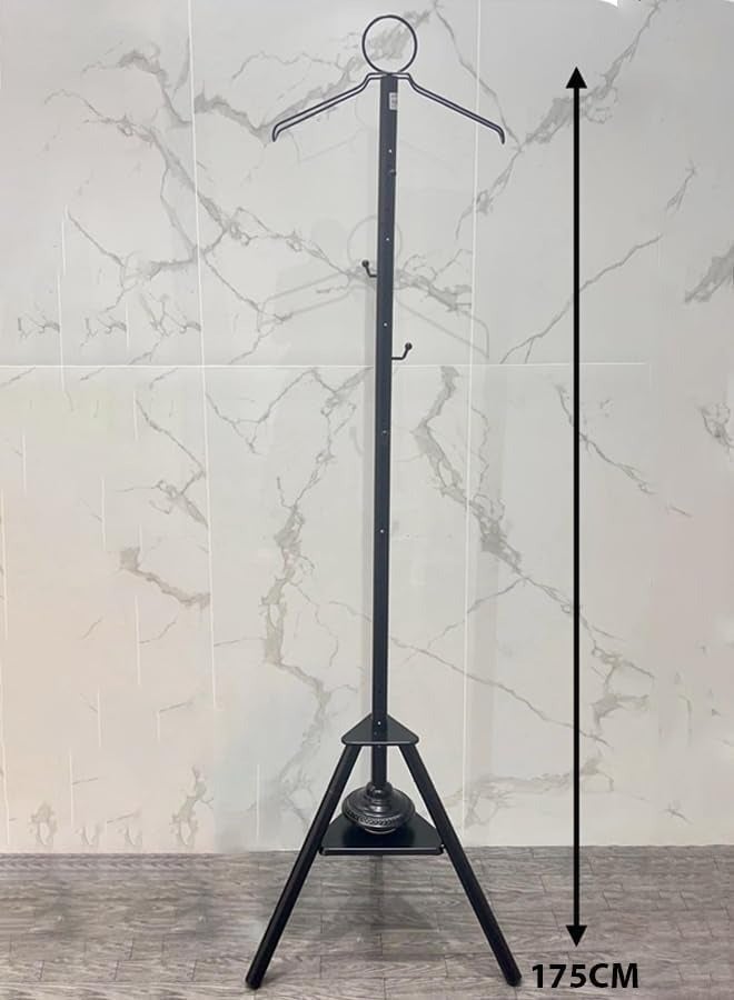 دينكس حامل مبخرة ملابس - حامل مبخرة بخور بطول 175 سم مع خطافات قماشية وفتحات لتبخير الملابس - Image 3