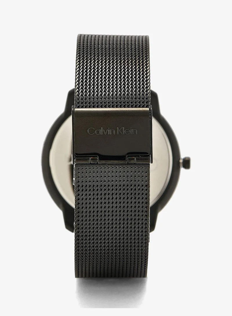Calvin Klein Black Unisex Analog Quartz Watch Collection With Black Stainless Steel Mesh Bracelet - 25200028  | Best Price UAE