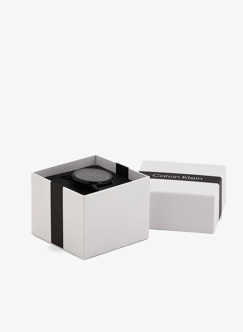 Calvin Klein Black Unisex Analog Quartz Watch Collection With Black Stainless Steel Mesh Bracelet - 25200028  | Best Price UAE