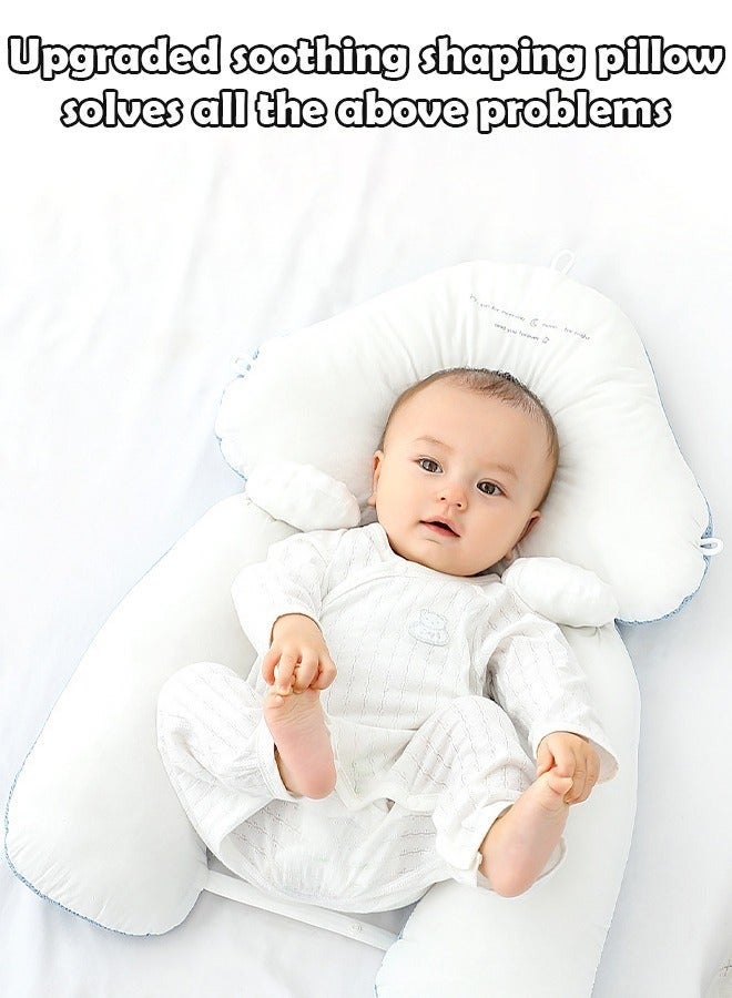 إن كي أكس وسادة تشكيل رأس الطفل حديث الولادة قابلة للتعديل الارتفاع ودعم الرقبة من الإسفنج الذكي، وسادة نوم مزدوجة الجوانب مريحة ومسامية لحديثي الولادة، وسادة مهدئة للأطفال قابلة للغسل لمنع الرأس المسطح والراحة - Image 5