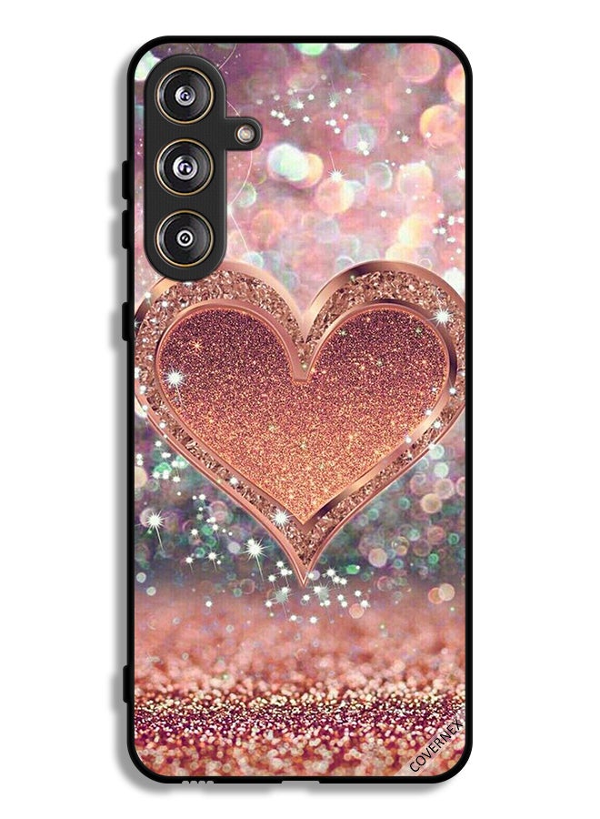 Covernex Samsung Galaxy M55 5G Protective Case Cover Glitter Heart - Image 1