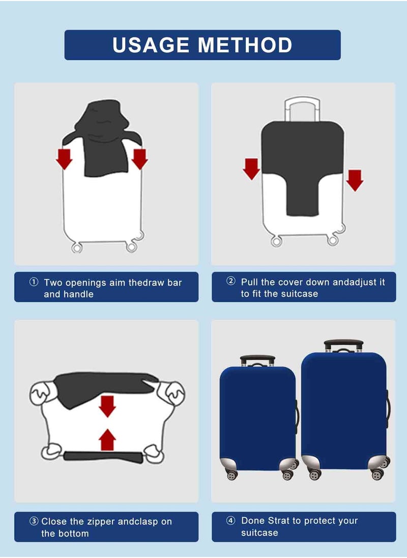 URbazaar Elastic Travel Luggage Cover Travel Suitcase Protective Cover for Trunk Case Apply to 18-30 inch luggage Suitcase Cover  - Image 5
