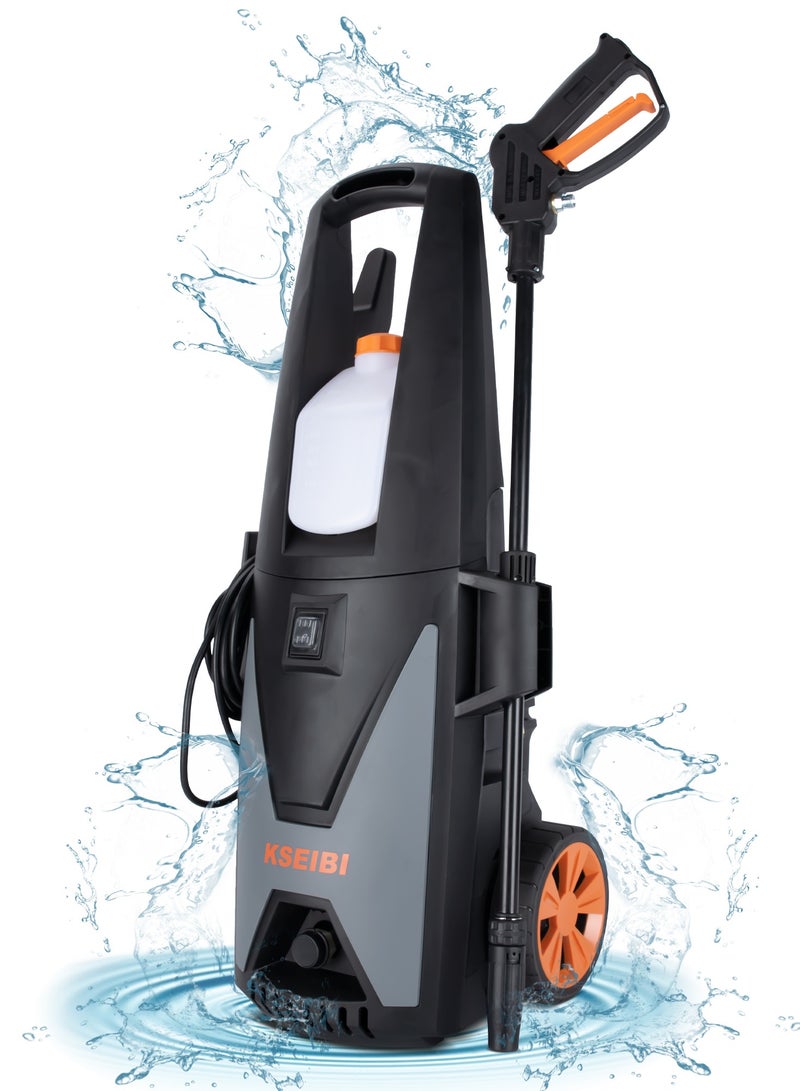 KSEIBI High Pressure Washer 1850W, 135 Bar - Powerful Electric Cleaner, High Pressure Cleaning Machine for Cars, Fences, Driveways, Patios, Home Cleaning.  - Image 1