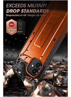 SupCase For Iphone 12 Case Iphone 12 Pro Case With Screen Protector Unicorn Beetle Pro Built In Stand And Belt Clip Full Body Rugged Protective Phone Case For Iphone 12 12 Pro 6.1" Orange  - Image 2