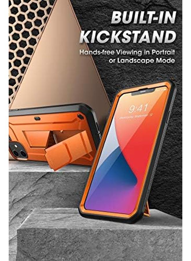 SupCase For Iphone 12 Case Iphone 12 Pro Case With Screen Protector Unicorn Beetle Pro Built In Stand And Belt Clip Full Body Rugged Protective Phone Case For Iphone 12 12 Pro 6.1" Orange - Image 3