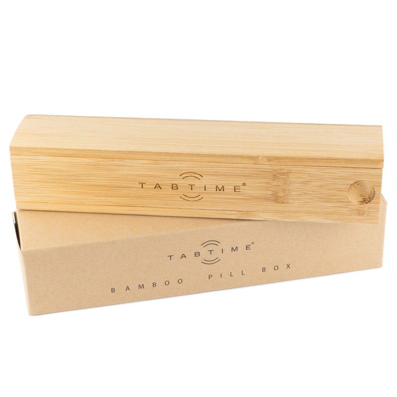 TabTime Bamboo Weekly Pill Organizer, 7 Day Tablet Organizer, Perfect as a Vitamin or Supplement Organizer - Image 2