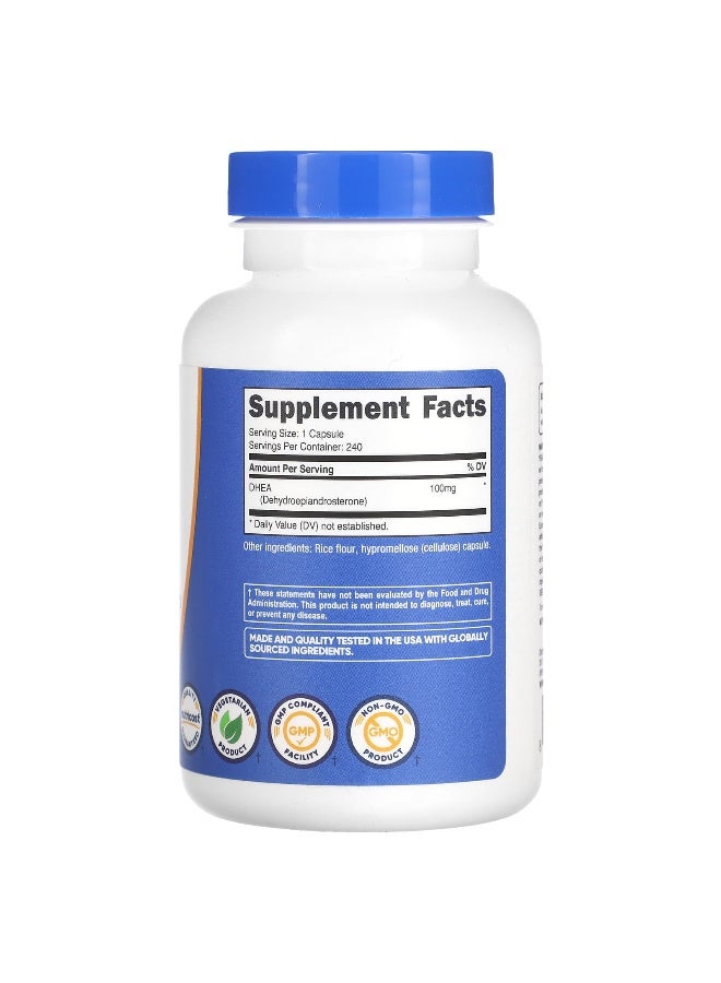 Nutricost, DHEA , 100 mg , 240 Capsules (Packaging may vary) - Image 2