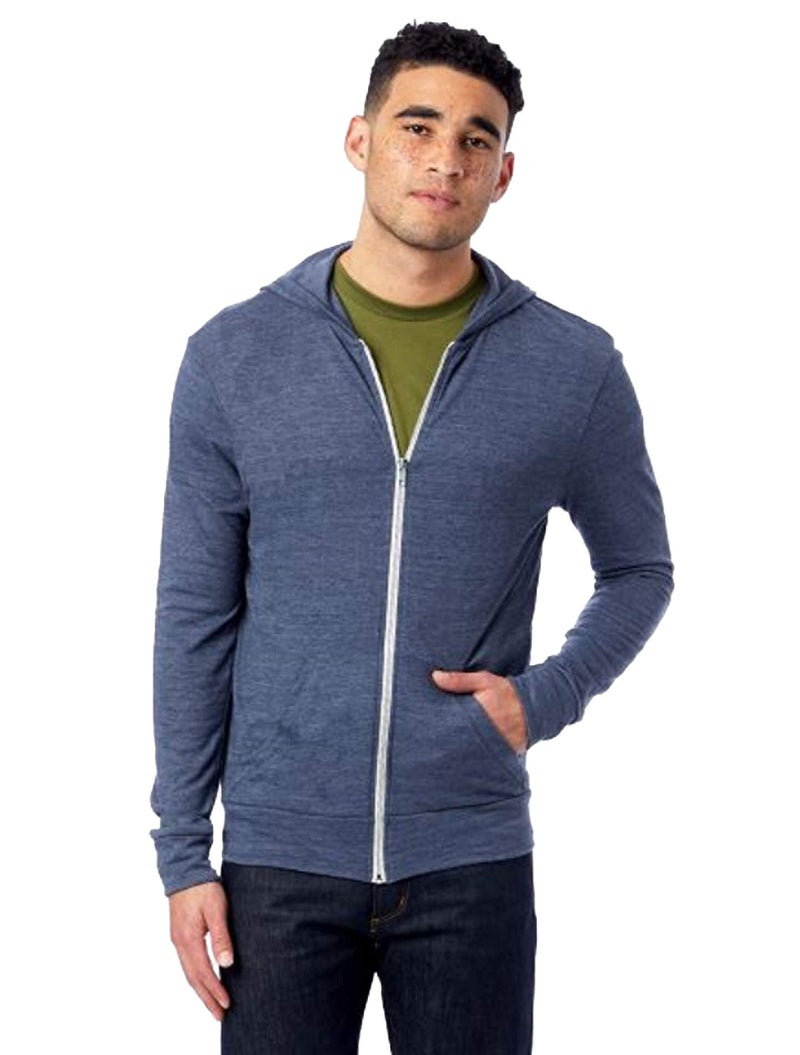 Alternative Men Zip Hoodie Eco True Navy Small