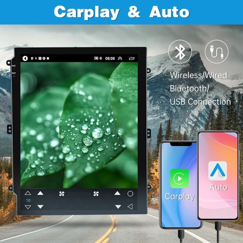 Loddery 9.7 Inch Android 13 Car Stereo Radio for Cadillac Escalade/Sailway SLS 2007-2014 with Wireless Carplay & Android Auto - Image 4