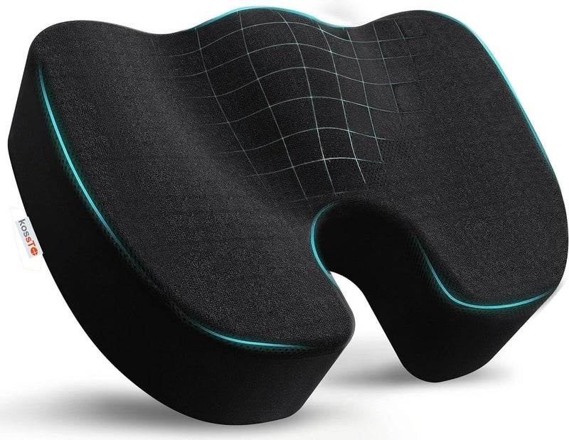 kossto Ultimate Pro Seat Cushion & Backrest Cushion Combo, Relieves Back, Coccyx Pain, Memory Foam for Orthopedic Support, Long Sitting Hours on Office/Home Chair with 2 Years Warranty (Velvet) - Image 5