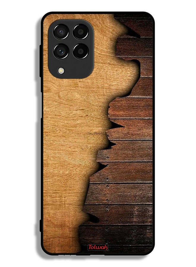 Tolwak غطاء حماية لجهاز سامسونج جالاكسي M53 بنمط خشبي عتيق - Image 2