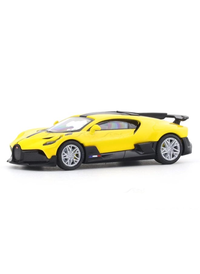 PosterCars 1:64 Scale Bugatti Divo Jaune Soufre Yellow Hypercar – League Collection No. 19 Diecast Model Car - Image 5