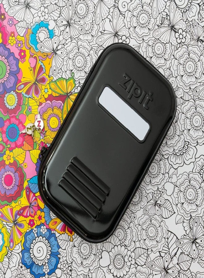 ZIPIT Lock Pencil Case for Kids | Lockable Tin Box for School and Office | Black Pencil Box | Large Capacity Pencil Pouch (Black) - Image 5