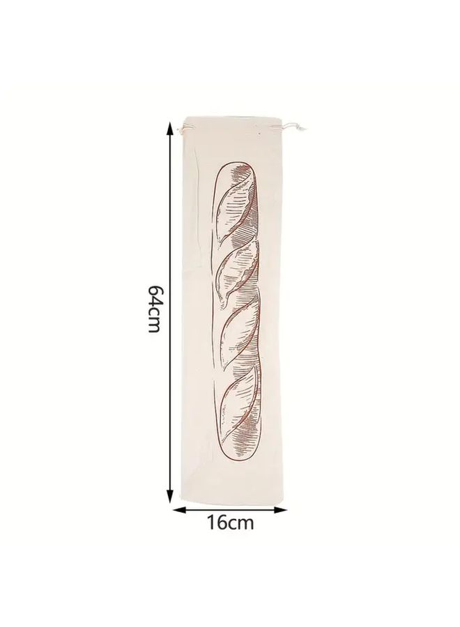 Ecobake Reusable Linen Bread Bag Food Safe Storage Pouch Cute Bunny Design 1pc - Image 5