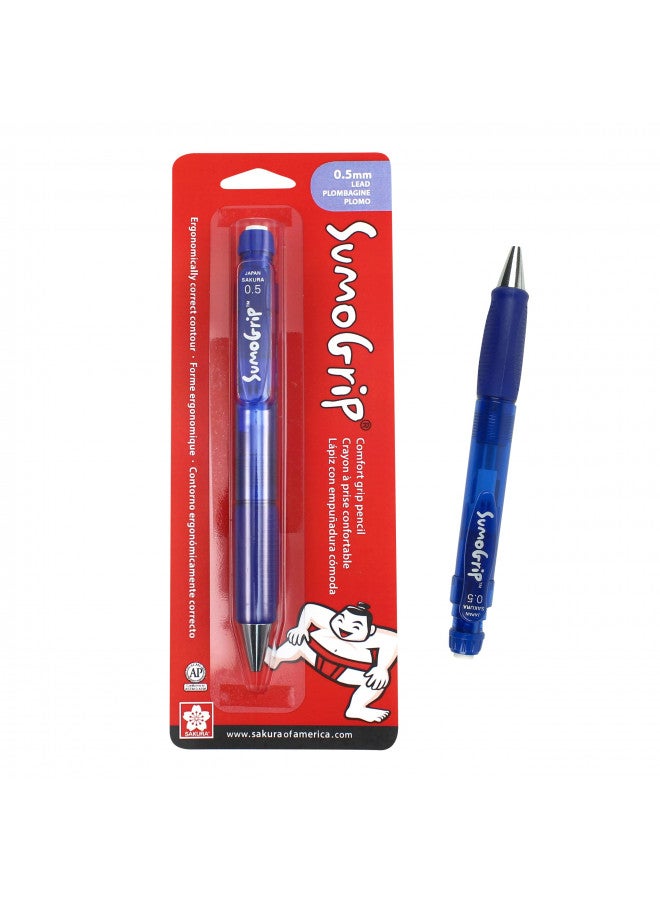 SAKURA SAKURA SumoGrip Pencil with Comfort Grip - 0.5 mm Ergonomic Mechanical Pencil - Clear Blue - Image 1