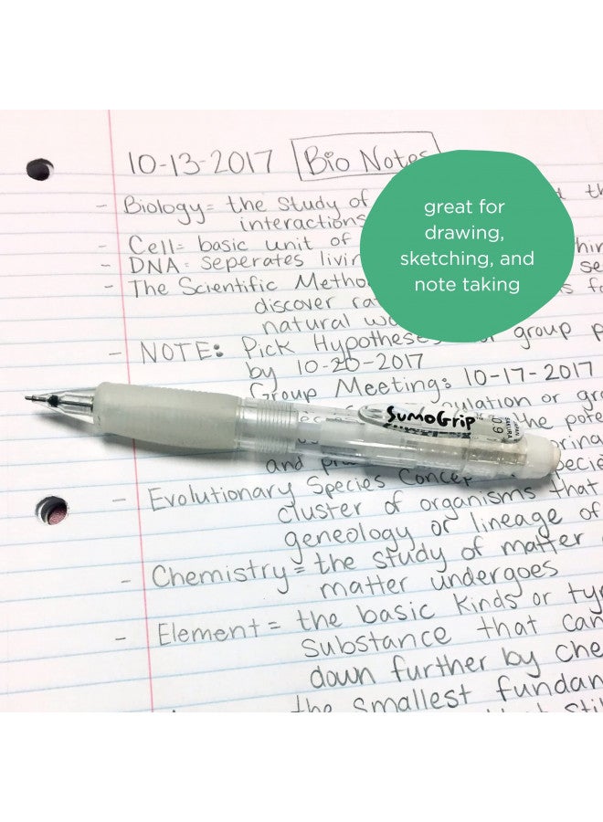 SAKURA SAKURA SumoGrip Pencil with Comfort Grip - 0.5 mm Ergonomic Mechanical Pencil - Clear Blue - Image 5