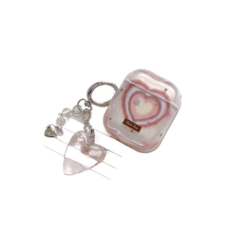 Case Compatible with AirPods Pro AirPods 4 AirPods 3 with Hard Shell and Keychain in + with Scratch for Daily Carry Plastic - Image 5