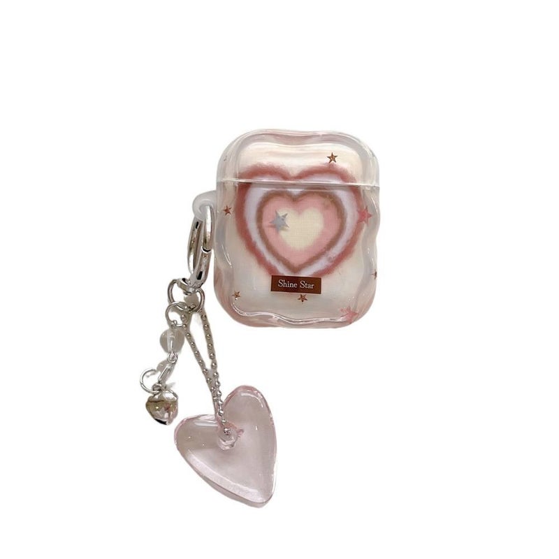 Case Compatible with AirPods Pro AirPods 4 AirPods 3 with Hard Shell and Keychain in + with Scratch for Daily Carry Plastic - Image 1