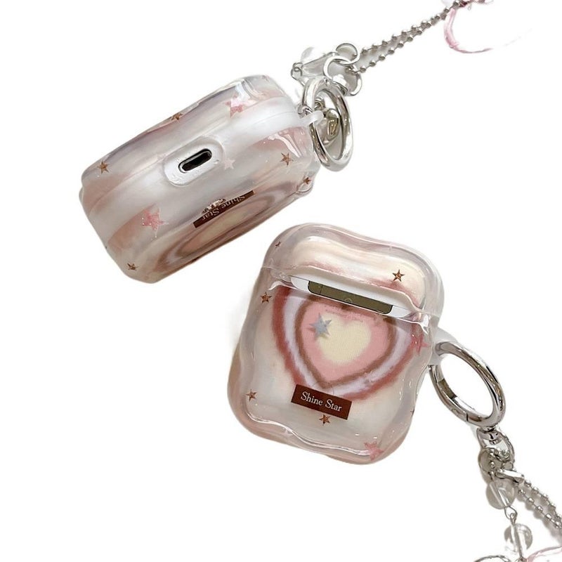 Case Compatible with AirPods Pro AirPods 4 AirPods 3 with Hard Shell and Keychain in + with Scratch for Daily Carry Plastic - Image 4