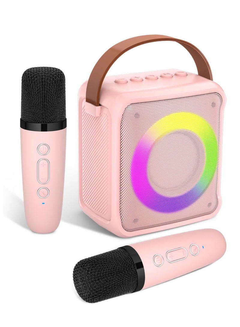 Ankuka Karaoke Toys for Kids & Adults with 2 Microphones, Portable Karaoke Machine with LED Light and Voice Changing Effects, Gifts for Age 3-18 Kids... - Image 1