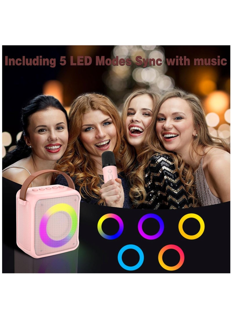 Ankuka Karaoke Toys for Kids & Adults with 2 Microphones, Portable Karaoke Machine with LED Light and Voice Changing Effects, Gifts for Age 3-18 Kids... - Image 4