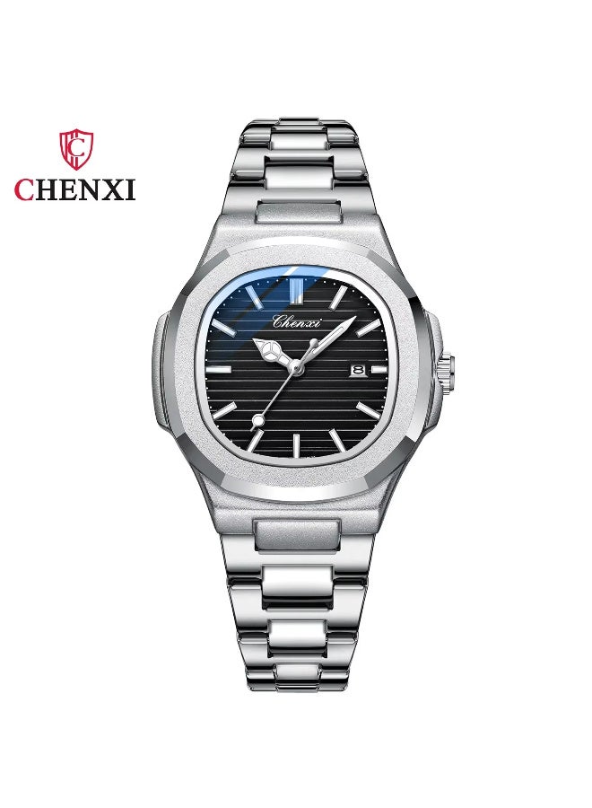 شينيكسي عامة
ساعة زوجية من طراز Chenxi 8222 Dawn ذات سوار فولاذي، مضيئة، مقاومة للماء، عصرية، مخصصة للأعمال، مزودة بتقويم، ساعة كوارتز نسائية - Image 1
