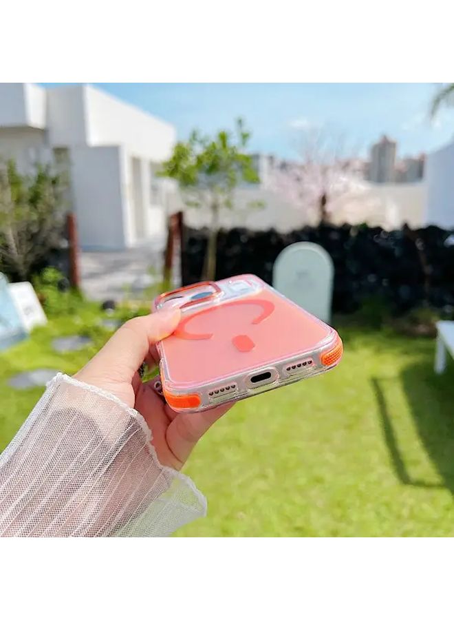 غلاف هاتف مغناطيسي متغير اللون لجهاز iPhone 15 Pro Max باللون الأرجواني - Image 4