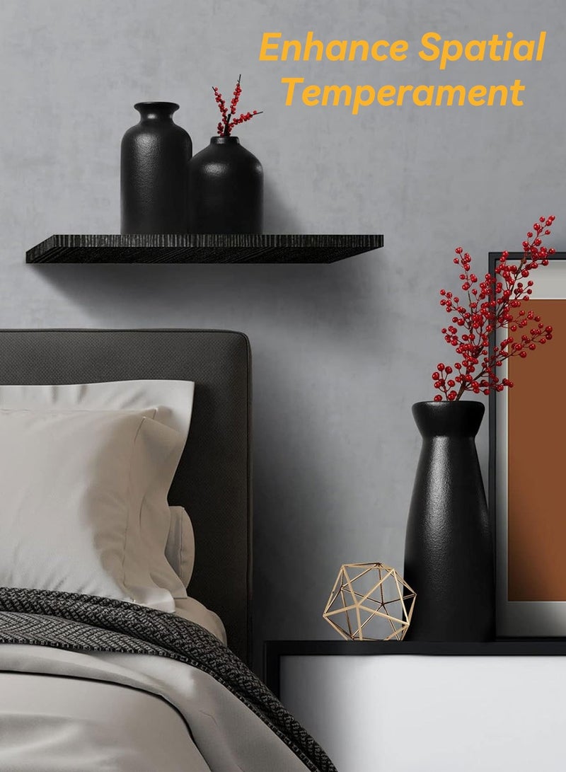 ليوكور مجموعة مزهريات سيراميك سوداء 3 لديكور منزل المزرعة، مزهرية صغيرة حديثة بوهو - Image 5