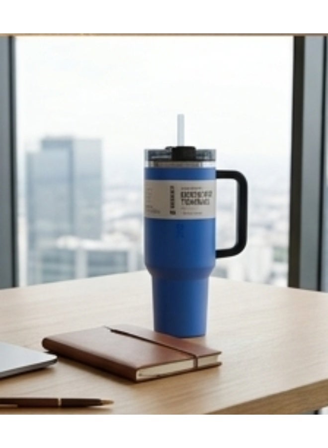 Stanley Quencher H2.0 FlowState Tumbler 40oz (1.18L) Vacuum Insulated Stainless Steel Travel Mug with Handle & Lid - Blue - Image 4