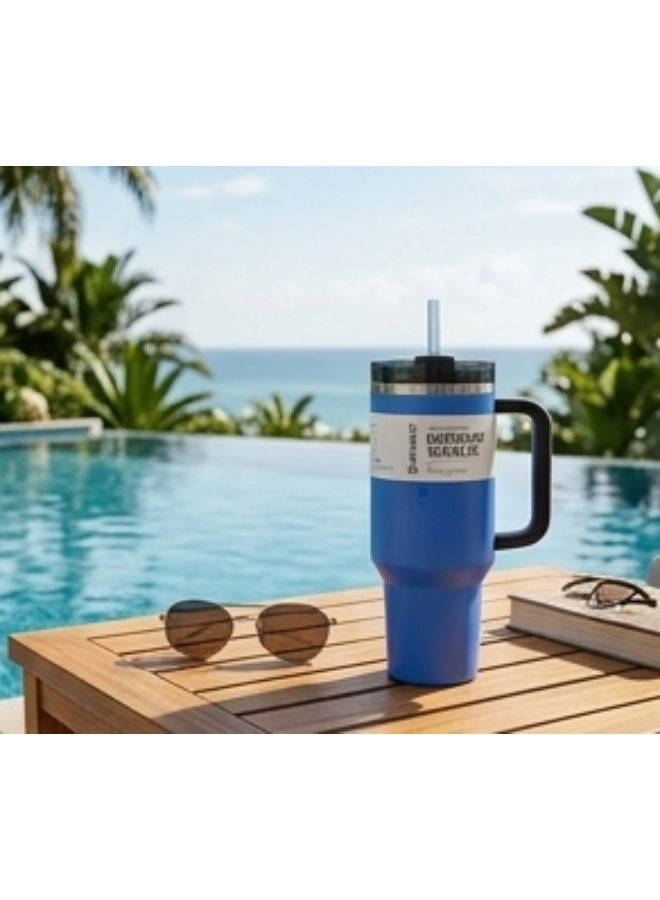 Stanley Quencher H2.0 FlowState Tumbler 40oz (1.18L) Vacuum Insulated Stainless Steel Travel Mug with Handle & Lid - Blue - Image 5
