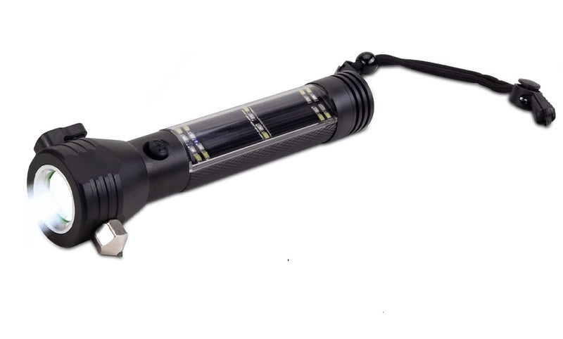 LIPSA ENTERPRISE LIPSA ENTERPRISE Aluminium 8 in 1 Mode Rechargeable Solar LED Torch Flashlight Use for Car Emergency Torch LED Tactical Flashlight for CampingHikingNight Walking  - Image 1