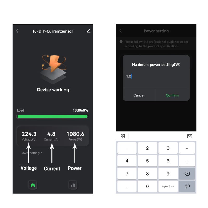 WiFi Energy Meter Monitor: 0.2-80A Range - Rich Real-time Tracking & App Control Electricity Monitor for Home Appliance Power Management - Image 4
