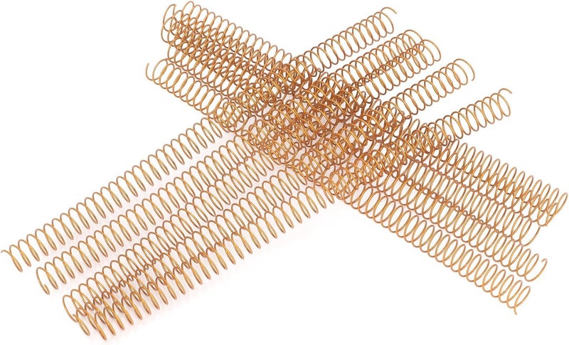 Trendy varied sizing alternatives Binding Spiral, 16mm Diameter, 140 Sheet Capacity, 4:1 Pitch, 48 Loop with Rotating Pages Feature, for Engineering, Business, Office, University Presentations (Gold) Simple practical structure - Image 4