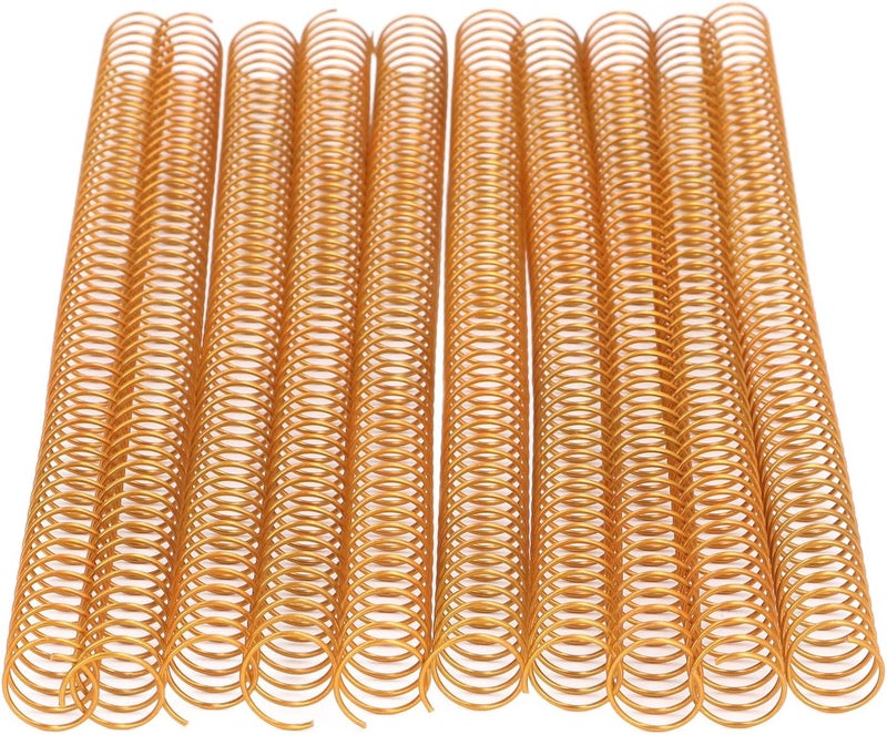 Trendy varied sizing alternatives Binding Spiral, 16mm Diameter, 140 Sheet Capacity, 4:1 Pitch, 48 Loop with Rotating Pages Feature, for Engineering, Business, Office, University Presentations (Gold) Simple practical structure - Image 3