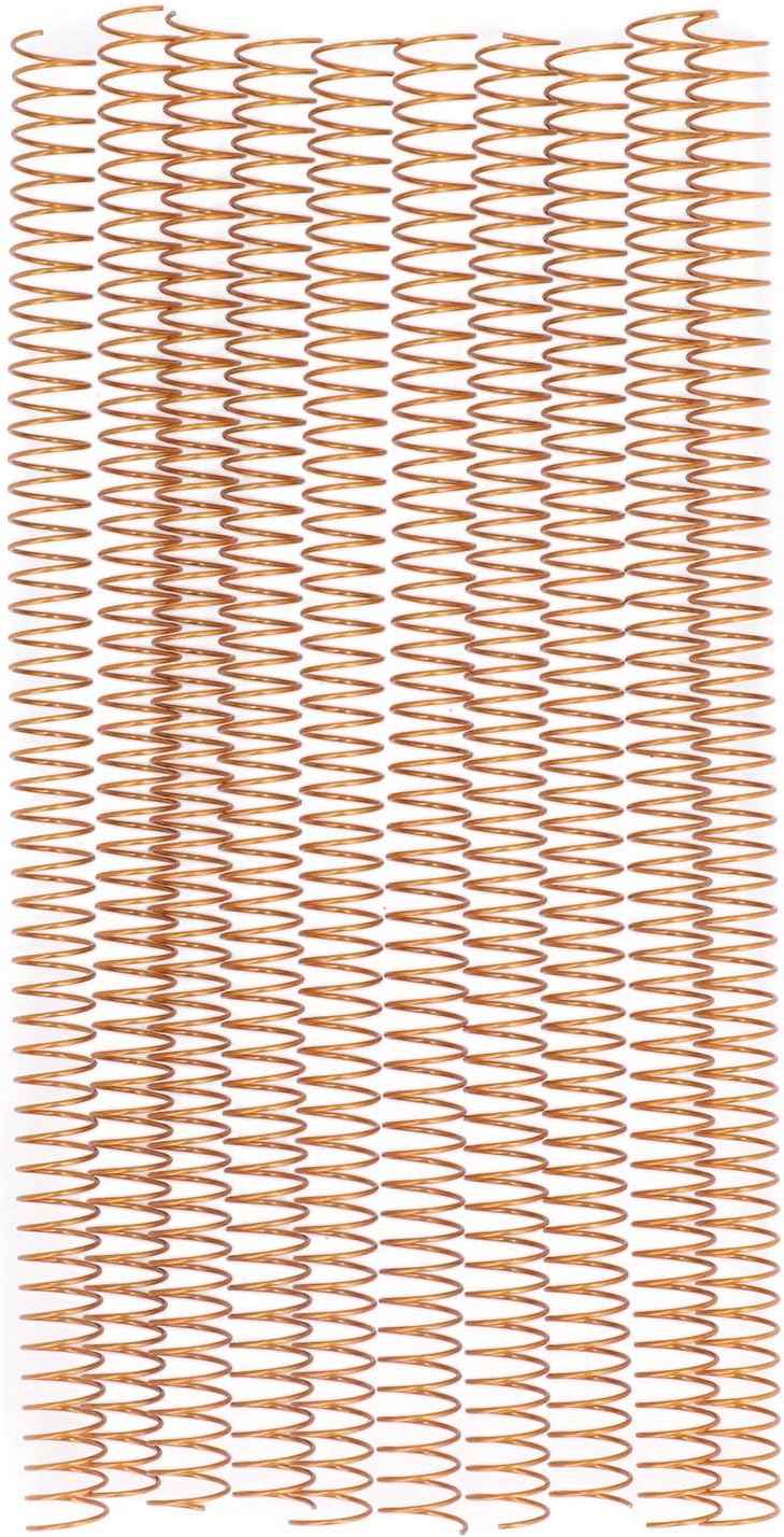 Trendy varied sizing alternatives Binding Spiral, 16mm Diameter, 140 Sheet Capacity, 4:1 Pitch, 48 Loop with Rotating Pages Feature, for Engineering, Business, Office, University Presentations (Gold) Simple practical structure - Image 2
