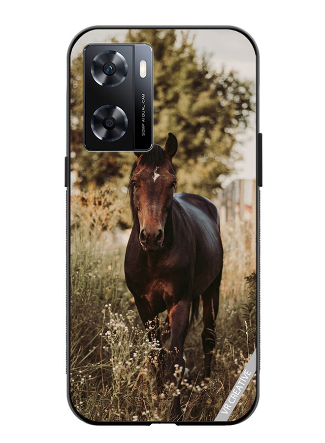VR CREATIVE Protective Case Cover For Oppo A57/A77s Brownie Horse Design Multicolour - Image 1