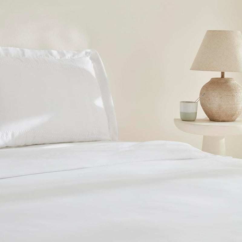 Karaca Home Felves 100 Percent Cotton Duvet Cover Set, King, White - Image 3
