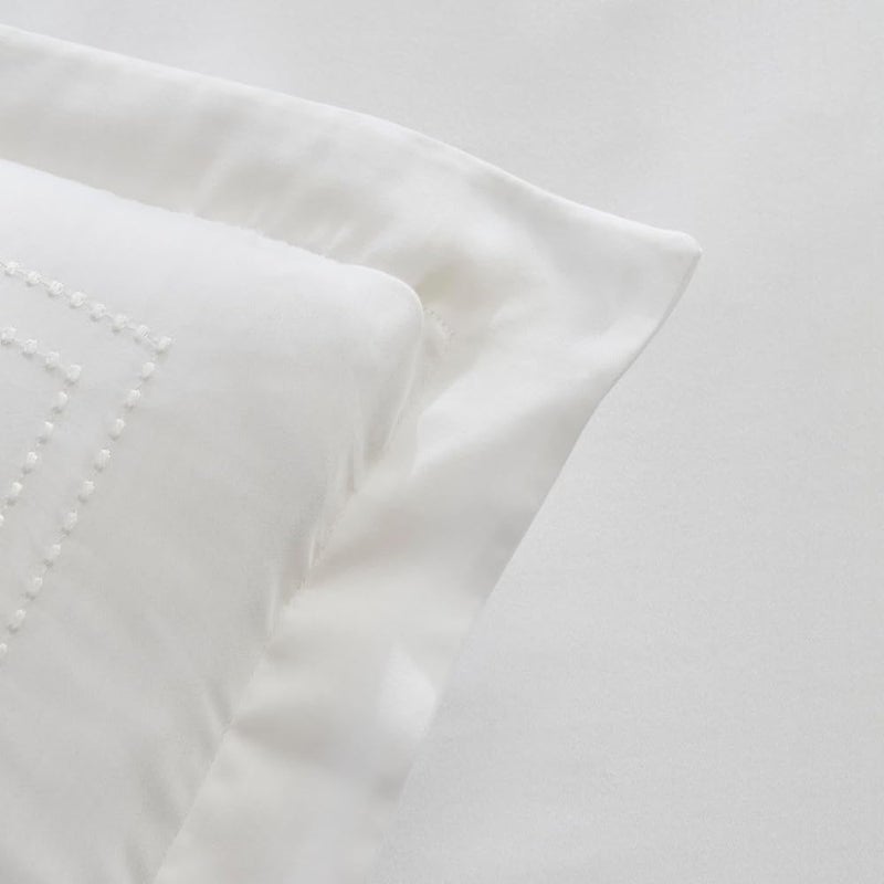 Karaca Home Felves 100 Percent Cotton Duvet Cover Set, King, White - Image 5