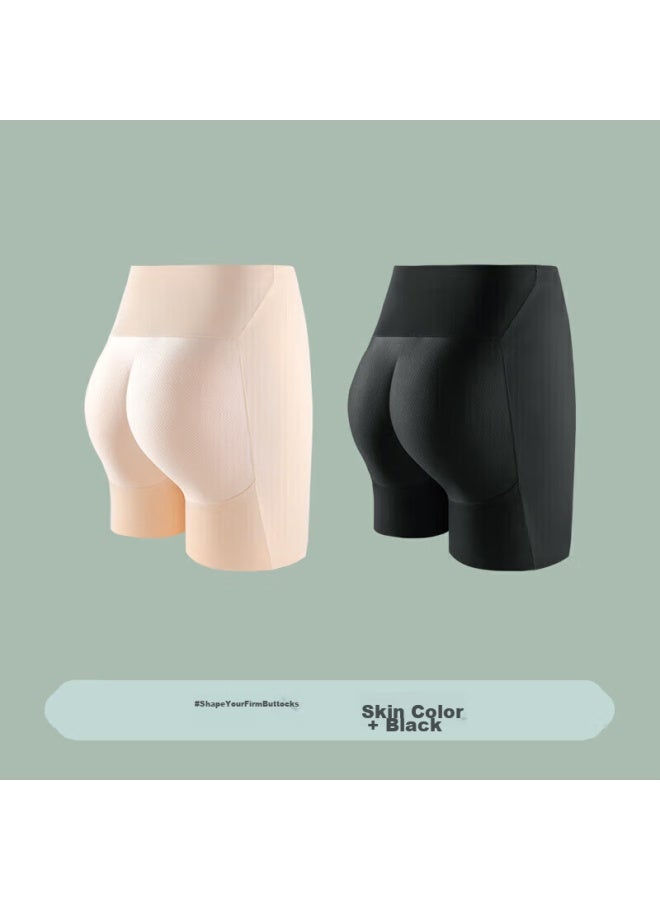 Jindu Tummy Control And Lifting Underwear, Fake Buttocks, Peach-shaped, Seamless Lifting Device, Hip And Waist Enhancement, Body Shaping, High-waist, Skin + Black, Size L - Image 3
