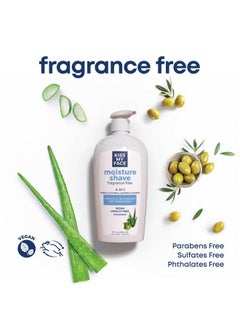 Kiss My face Kiss My Face Moisture Shave Cream, Fragrance Free Shaving Cream for Men and Women, 11 oz Pump Bottle, 4 Pack (Packaging May Vary)  - Image 2