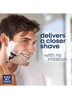 Kiss My face Kiss My Face Moisture Shave Cream, Fragrance Free Shaving Cream for Men and Women, 11 oz Pump Bottle, 4 Pack (Packaging May Vary)  - Image 5