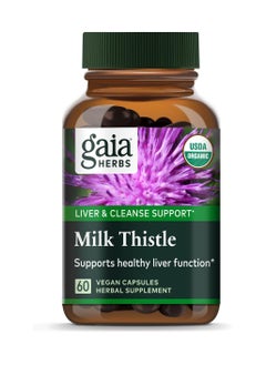 Milk Thistle - Supports Healthy Liver Function - Liver & Cleanse Support - 60 Vegan Capsules Herbal Supplement