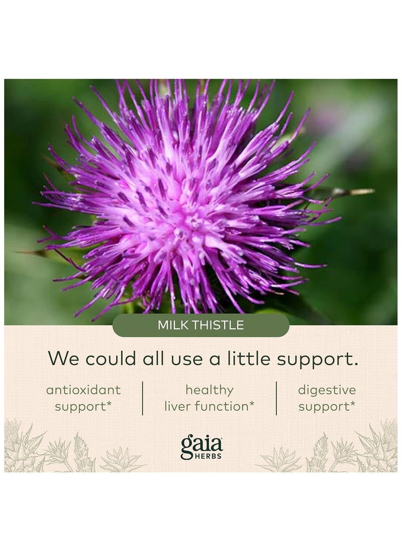 Gaia Herbs - Milk Thistle - Supports Healthy Liver Function - Liver & Cleanse Support - 60 Vegan Capsules Herbal Supplement - Image 1