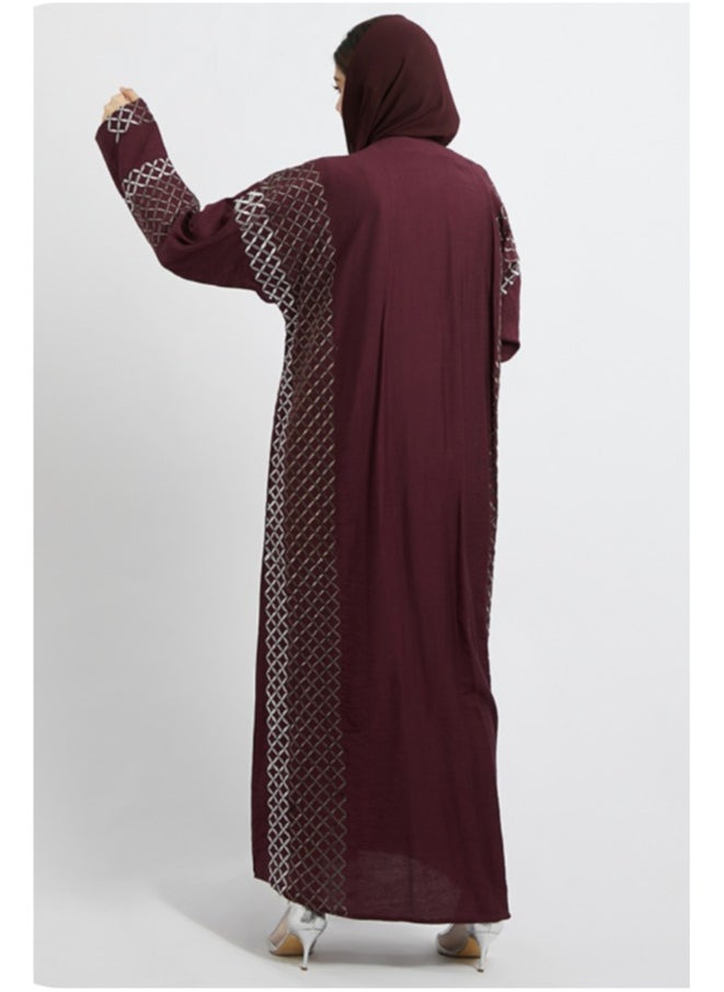 Evva Evva Luxury Saudi Abaya for Women – Elegant Open Front Modest Wear in Premium Fabric – Ideal for Ramadan, Eid, and Everyday Elegance  - Image 4