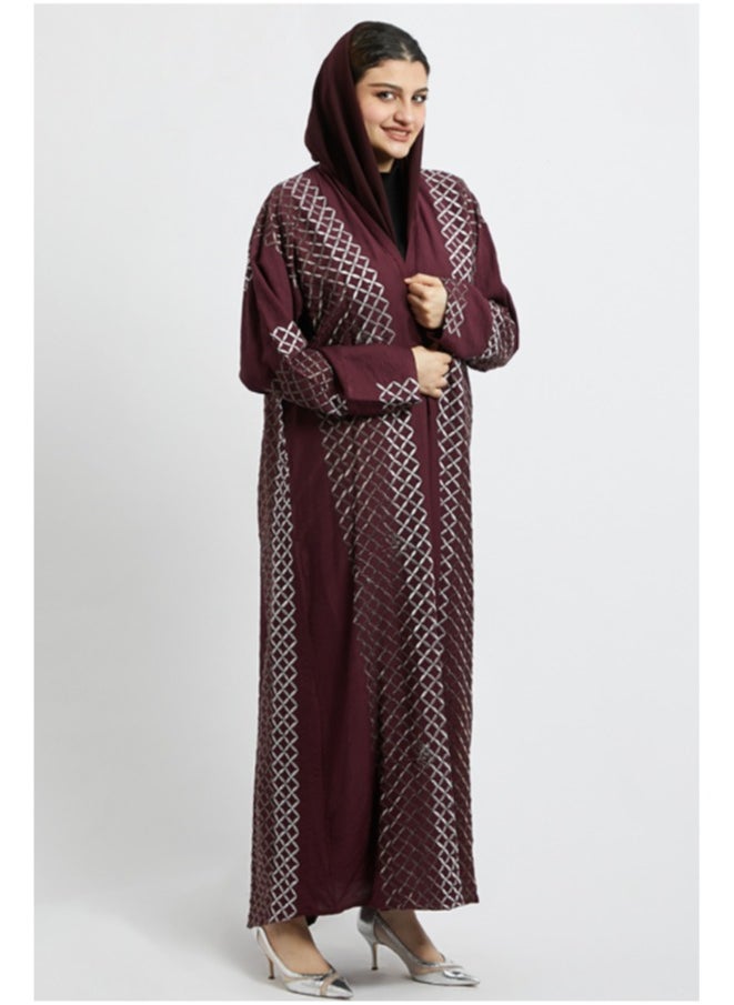 Evva Evva Luxury Saudi Abaya for Women – Elegant Open Front Modest Wear in Premium Fabric – Ideal for Ramadan, Eid, and Everyday Elegance  - Image 1