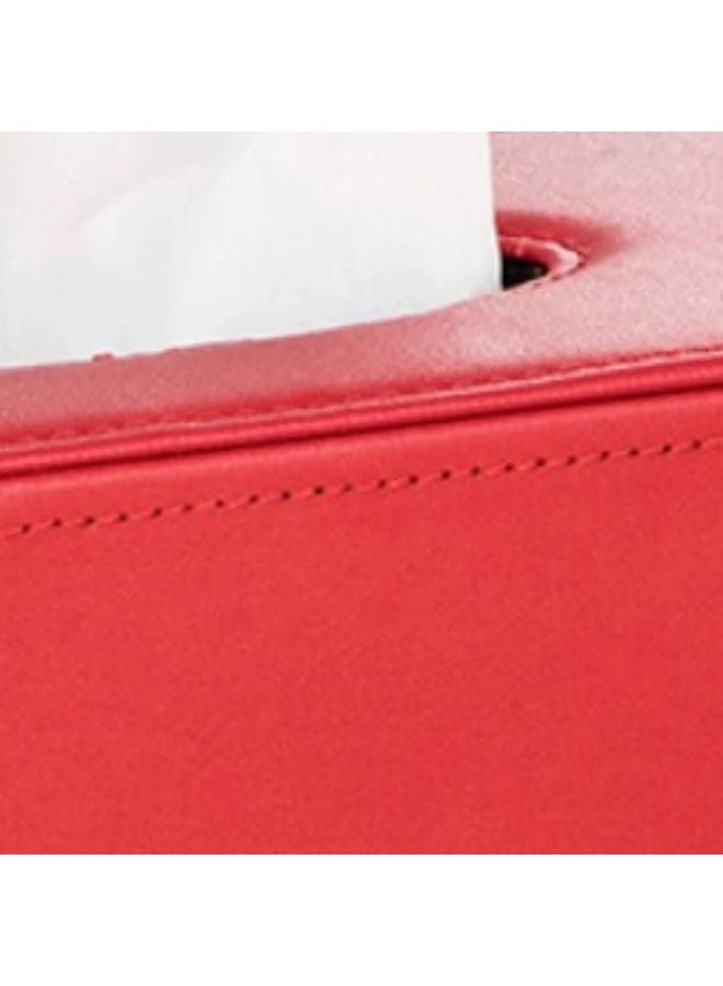 صندوق مناديل جلد أسود للمكتب المنزلي الفندق السيارة غرفة المعيشة المنزل أساسي - Image 4