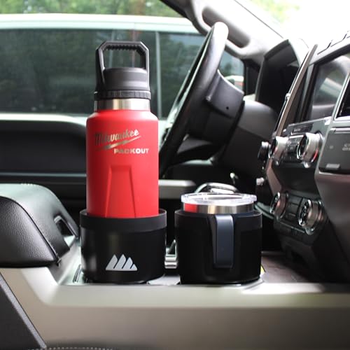 Integral [Upgraded] Integral Ultimate Car Cup Holder Expander - Adjustable Base - Organizer & Expander for Vehicles - Compatible with Mugs, Yeti 14/24/36/46oz, Rambler, Hydro Flasks 32/40oz, 3.4"-4.0" Bottles - Image 2
