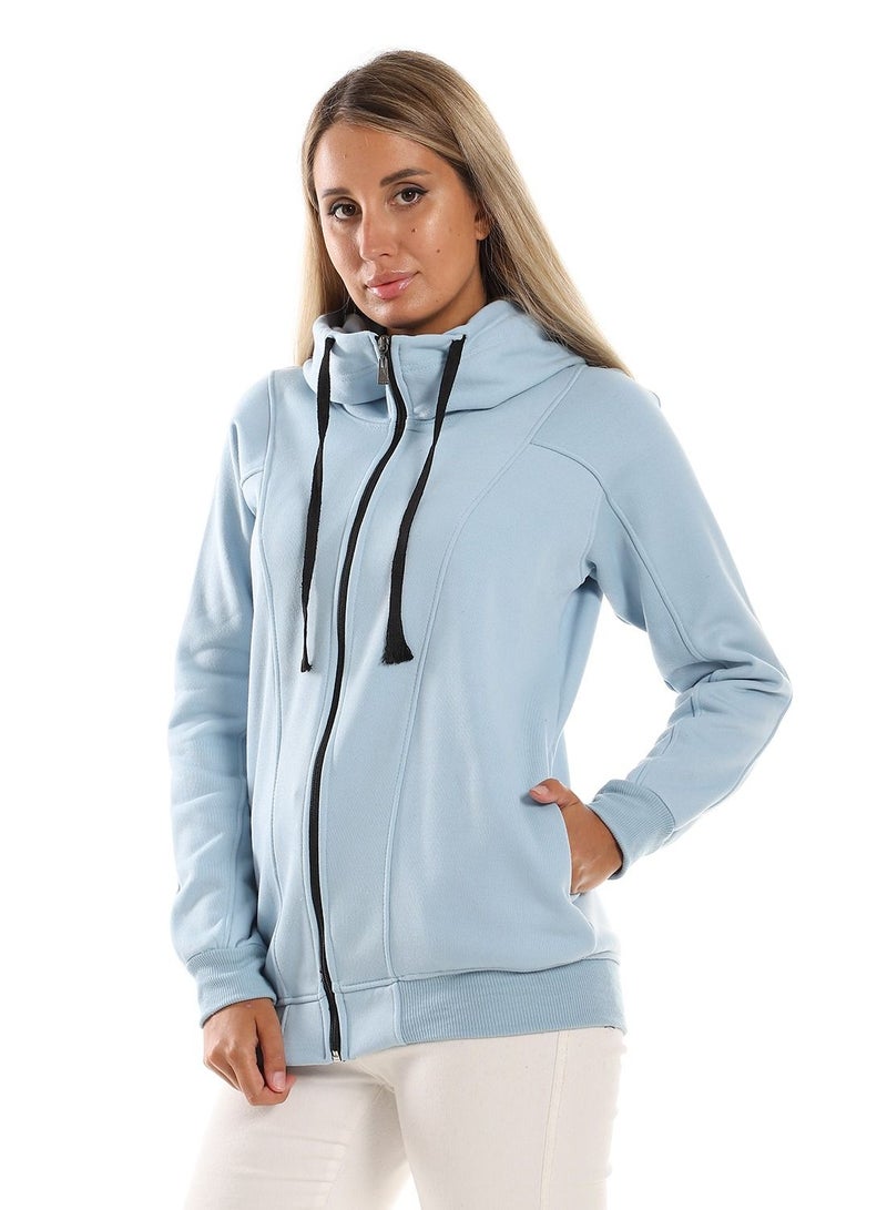 Caesar Woman Hoodie With Zipper And Pocket  - Image 2