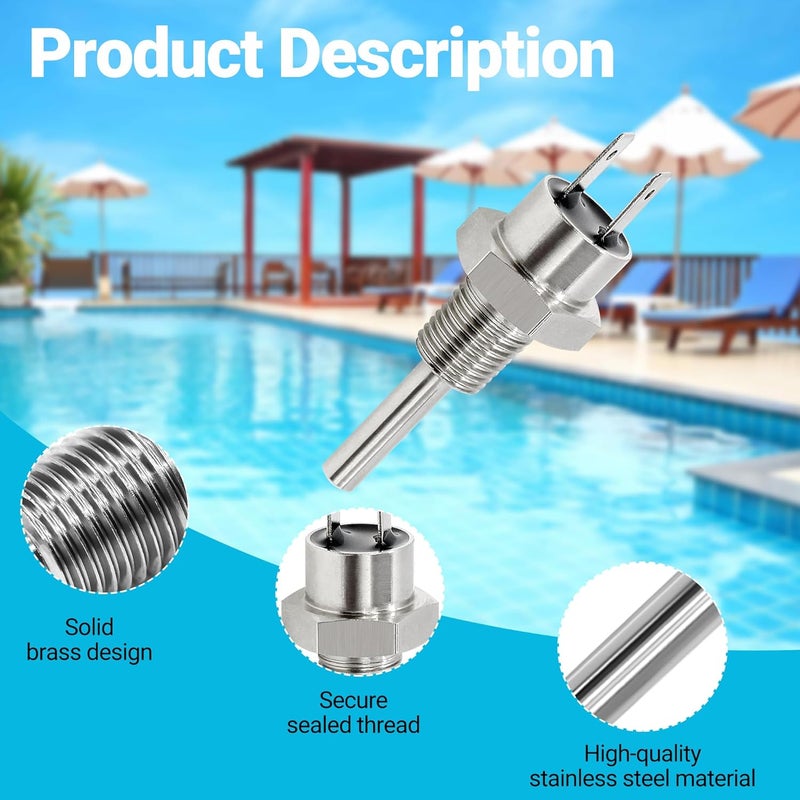 Funmit 42001-0053S Heater Thermistor Stainless Steel Replacement Part for Pentair Sta-Rite MasterTemp Max-E-Therm Pool and Spa Heater Elecrical System - Image 2