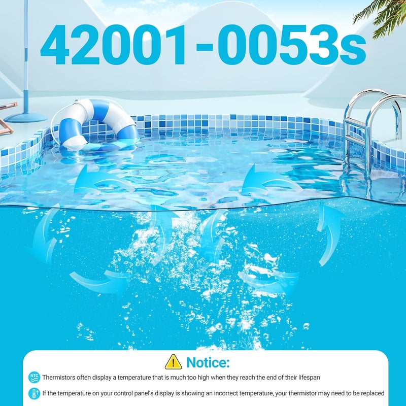 Funmit 42001-0053S Heater Thermistor Stainless Steel Replacement Part for Pentair Sta-Rite MasterTemp Max-E-Therm Pool and Spa Heater Elecrical System - Image 5